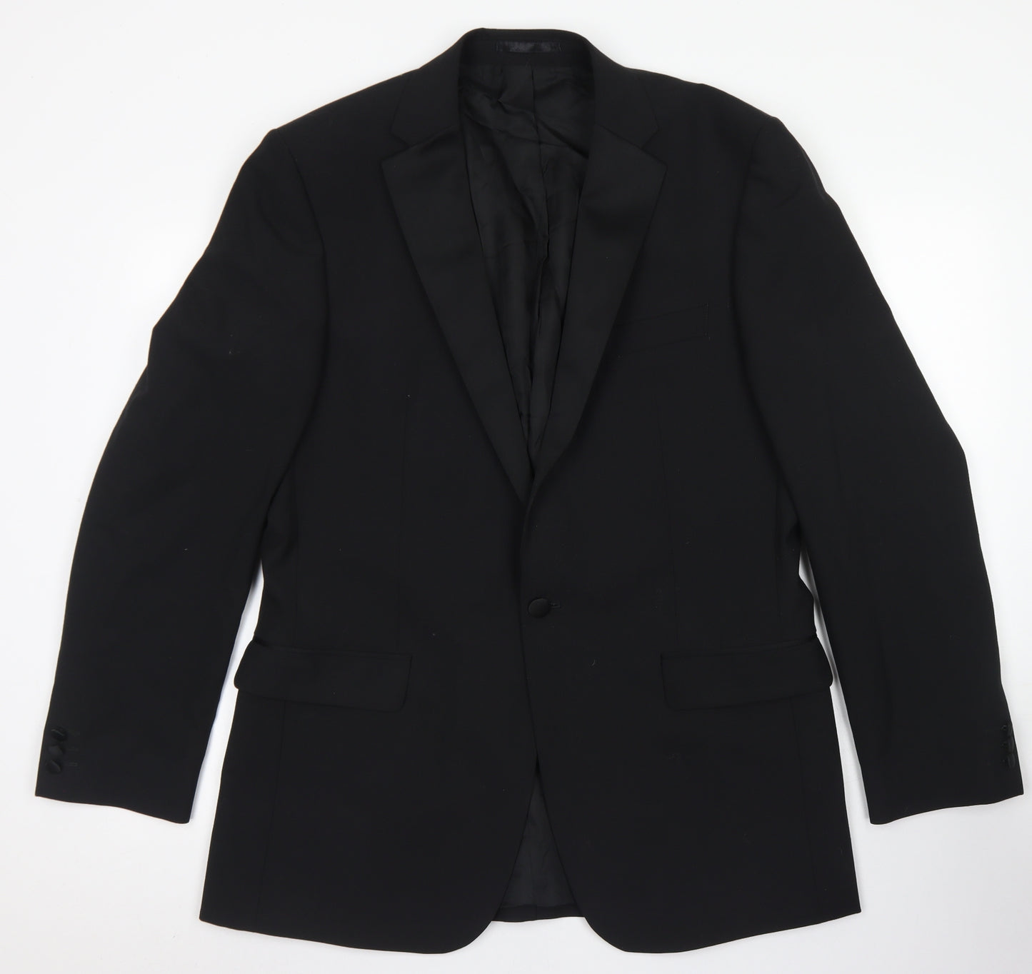 Karl Jackson Mens Blue  Polyester Jacket Blazer Size 42