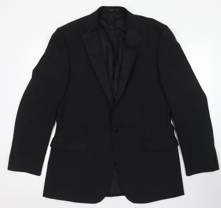 Karl Jackson Mens Blue  Polyester Jacket Blazer Size 42
