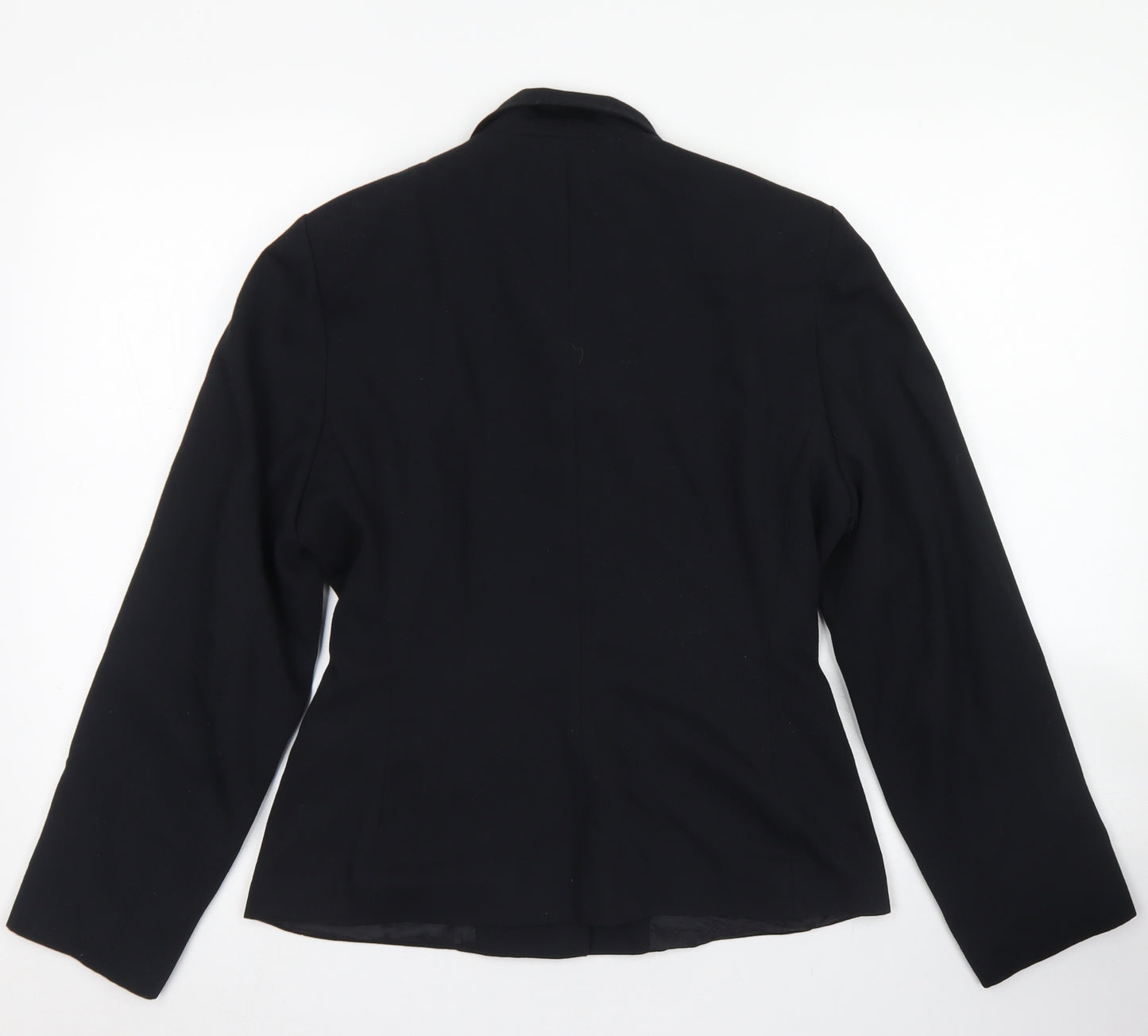 Bay Trading Company Womens Black  Polyester Jacket Blazer Size 12