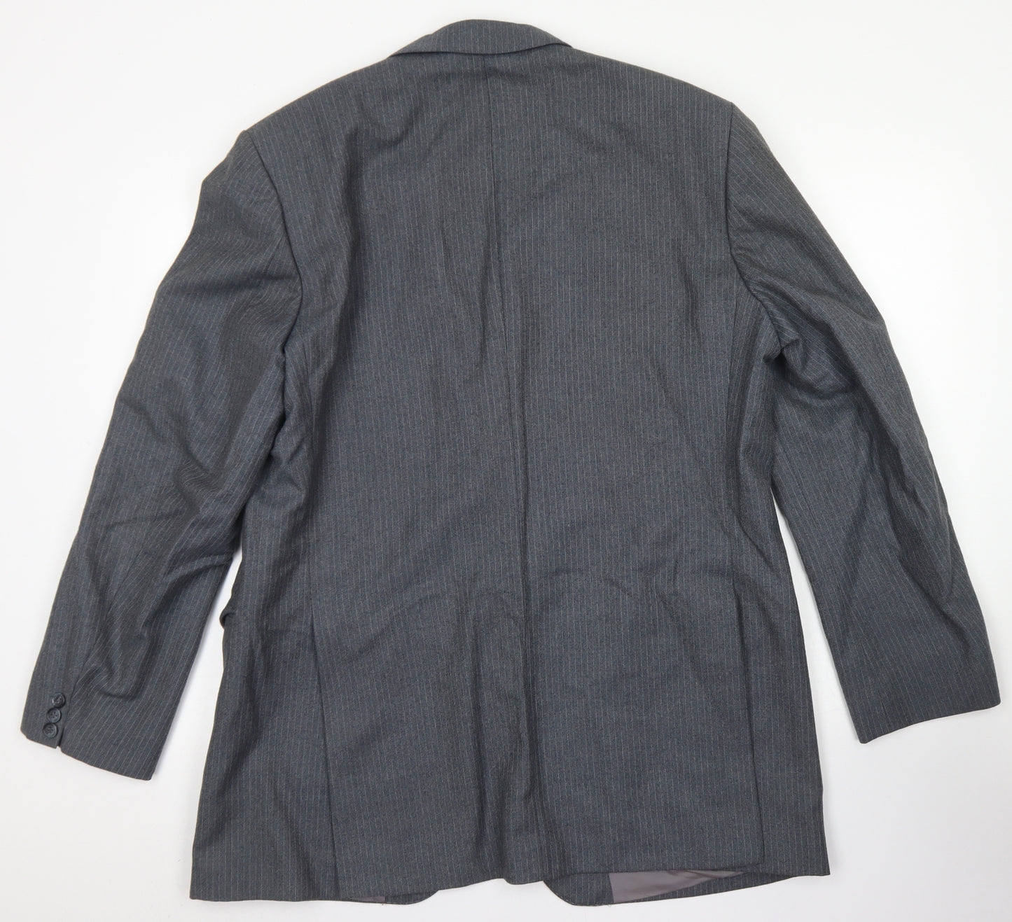 Burton Mens Grey Striped Wool Jacket Blazer Size 40