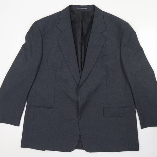 Greenwoods Classic Mens Grey  Polyester Jacket Blazer Size 46