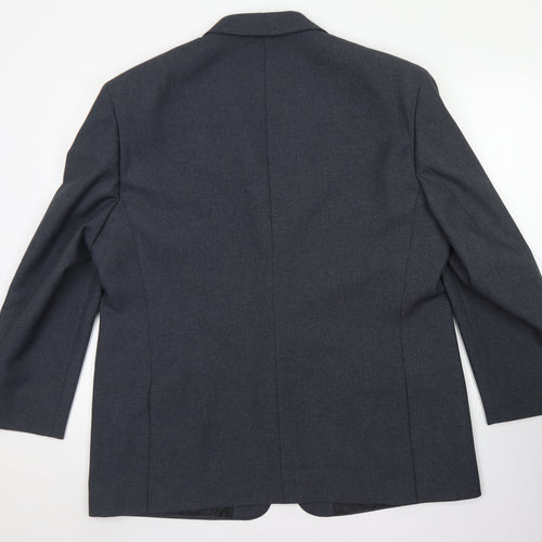Greenwoods Classic Mens Grey  Polyester Jacket Blazer Size 46