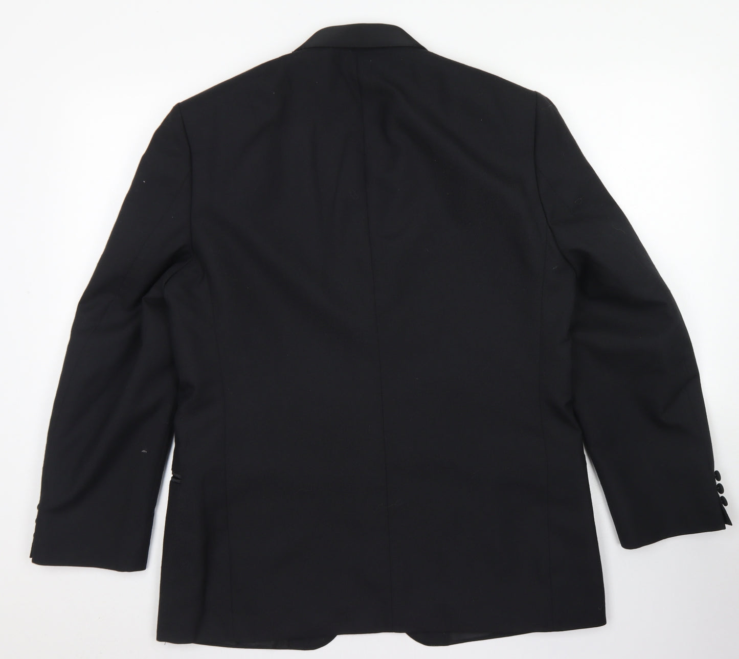 Dunn & Co Mens Black  Polyester Jacket Blazer Size 36