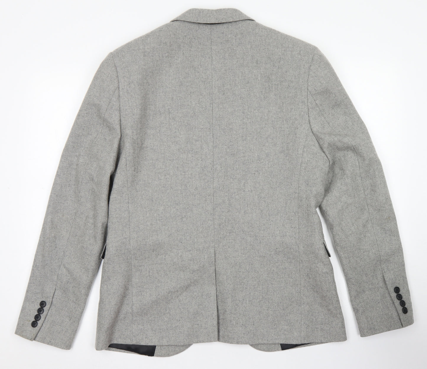 Cedar Wood State Mens Grey  Wool Jacket Blazer Size L   - Skinny Fit