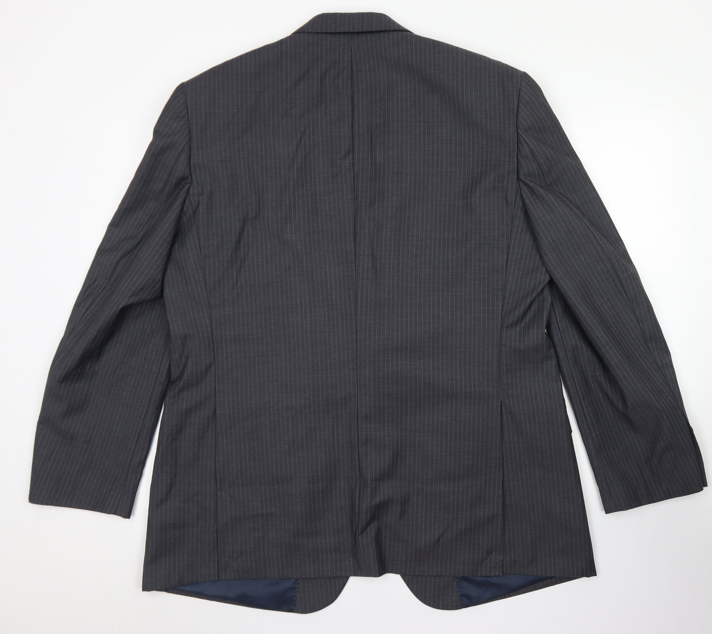 Butler & Webb Mens Grey Striped Wool Jacket Blazer Size 46