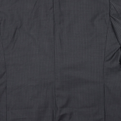 Butler & Webb Mens Grey Striped Wool Jacket Blazer Size 46