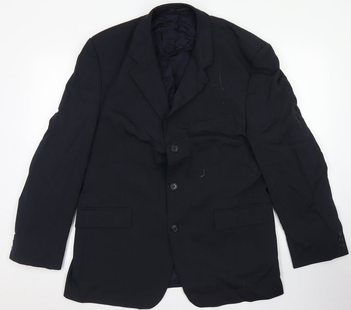 Burton Mens Blue  Polyester Jacket Blazer Size 44