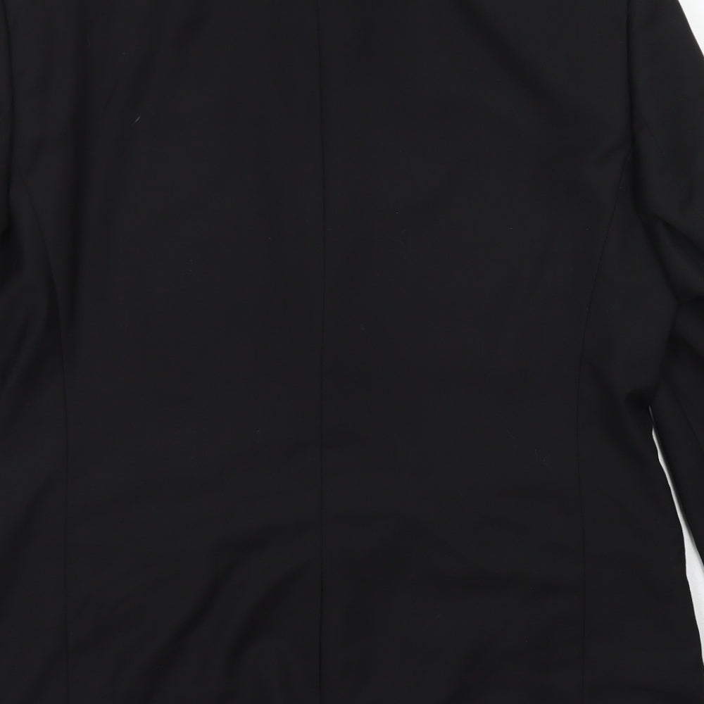 River Island Mens Black  Polyester Jacket Blazer Size 42