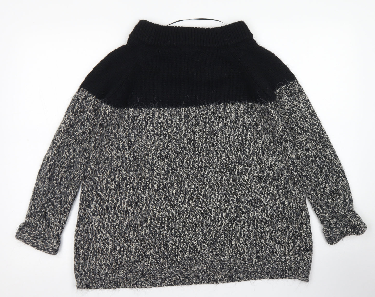 River Island Womens Grey Round Neck  Acrylic Pullover Jumper Size 6
