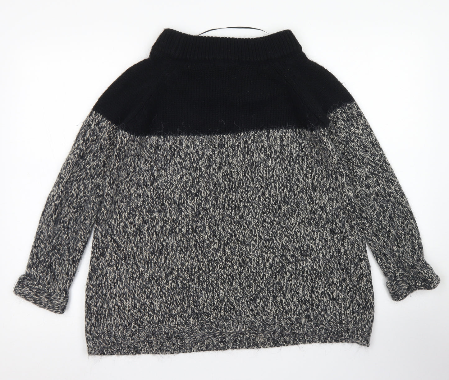 River Island Womens Grey Round Neck  Acrylic Pullover Jumper Size 6