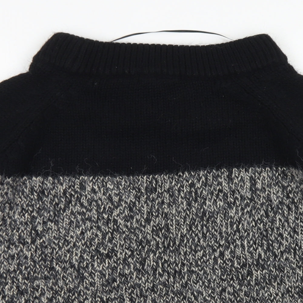 River Island Womens Grey Round Neck  Acrylic Pullover Jumper Size 6