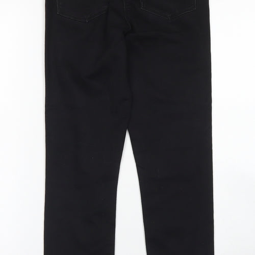 Papaya Womens Black  Cotton Skinny Jeans Size 8 L27 in Regular Button