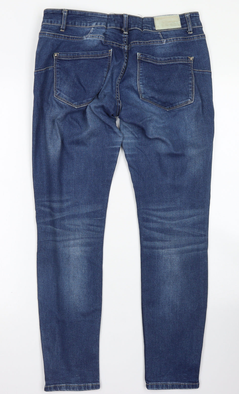 Diverse Womens Blue  Cotton Skinny Jeans Size 32 in L28 in Regular Button