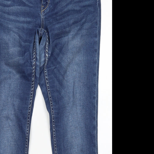 Diverse Womens Blue  Cotton Skinny Jeans Size 32 in L28 in Regular Button