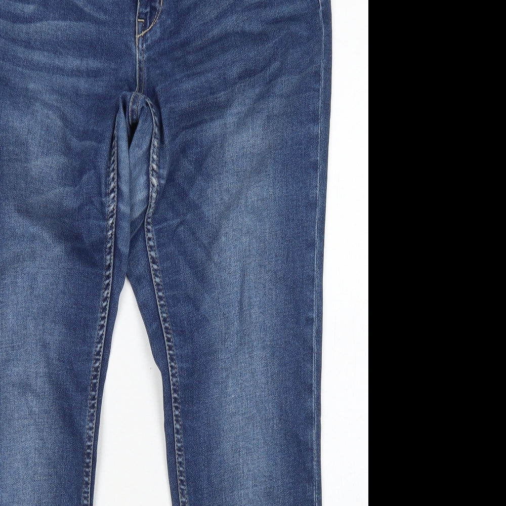 Diverse Womens Blue  Cotton Skinny Jeans Size 32 in L28 in Regular Button