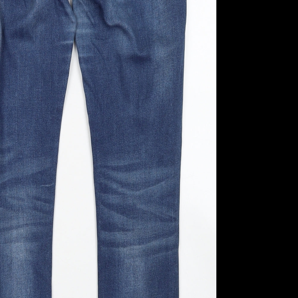 Diverse Womens Blue  Cotton Skinny Jeans Size 32 in L28 in Regular Button