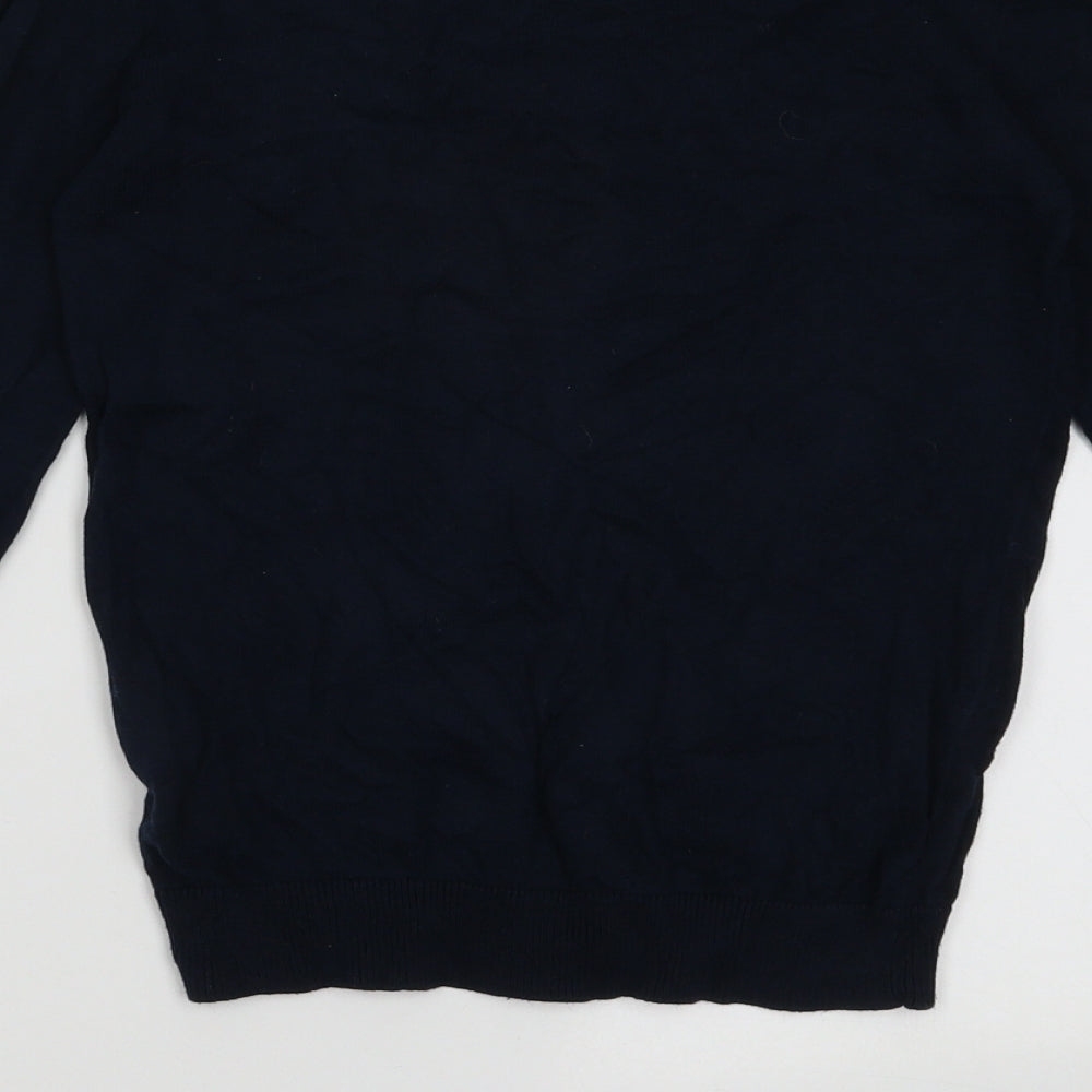 Primark Womens Blue V-Neck  Cotton Cardigan Jumper Size 4