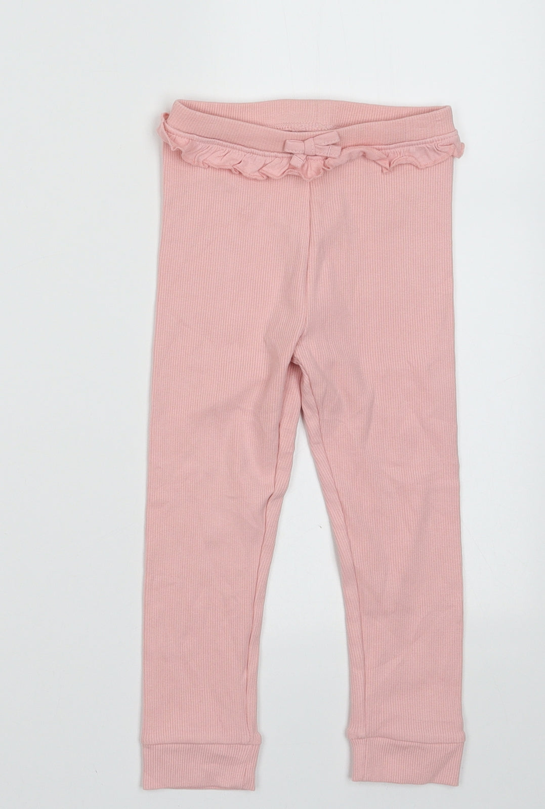 Matalan Girls Pink  Cotton Capri Trousers Size 2-3 Years  Regular