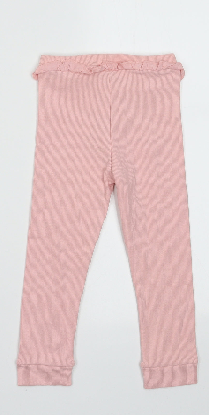 Matalan Girls Pink  Cotton Capri Trousers Size 2-3 Years  Regular