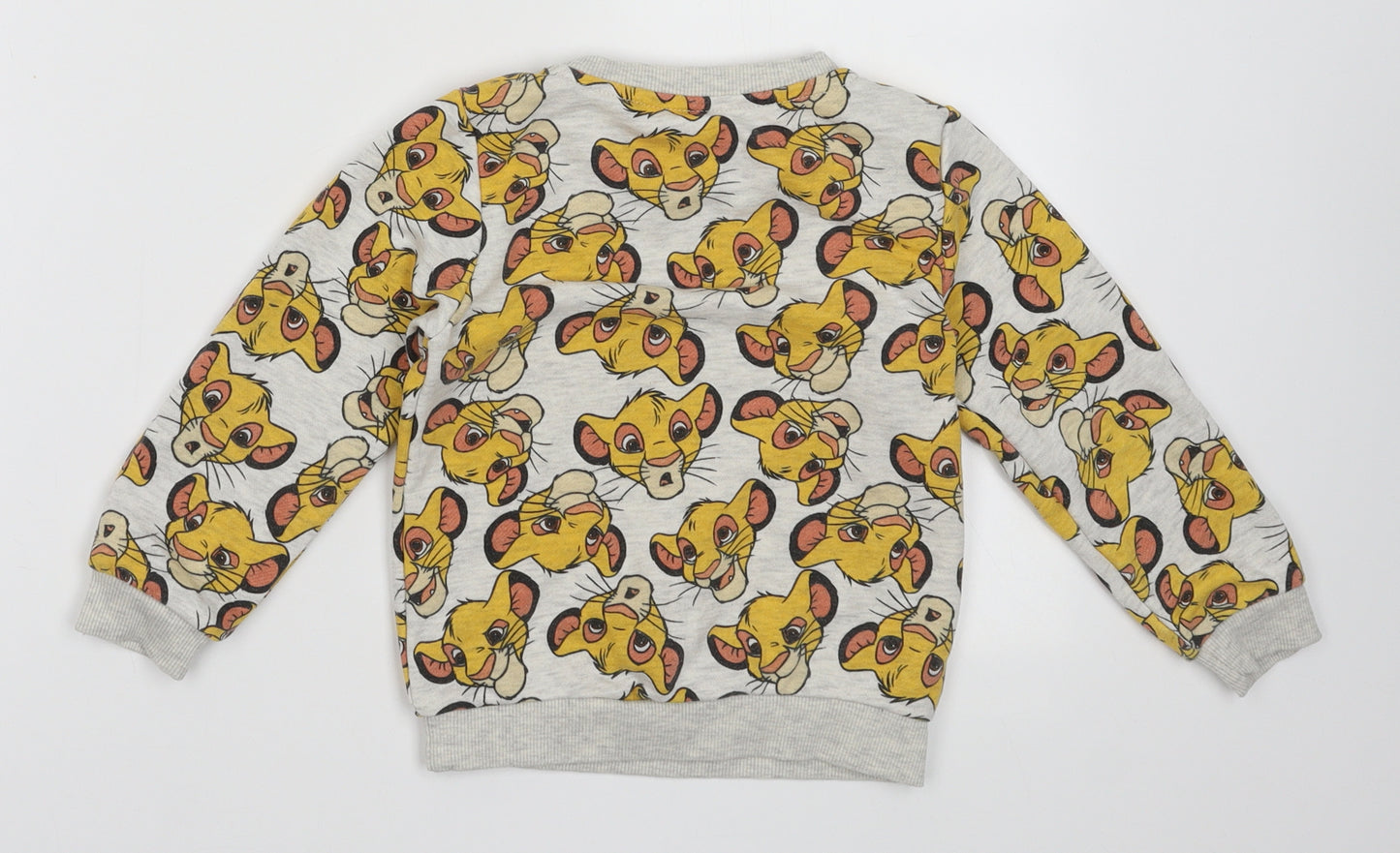 Primark Girls Grey Animal Print Cotton Pullover Jumper Size 24 Months  Pullover - the lion king