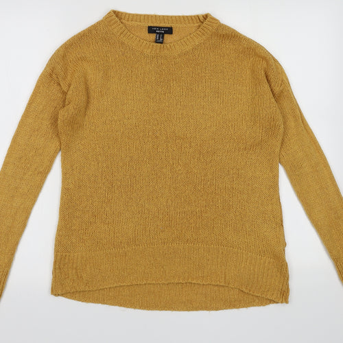 New Look Womens Yellow  Acrylic Pullover Sweatshirt Size S  Pullover
