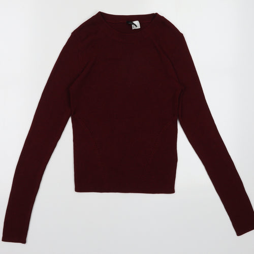 H&M Womens Red  Viscose Pullover Sweatshirt Size XS  Pullover