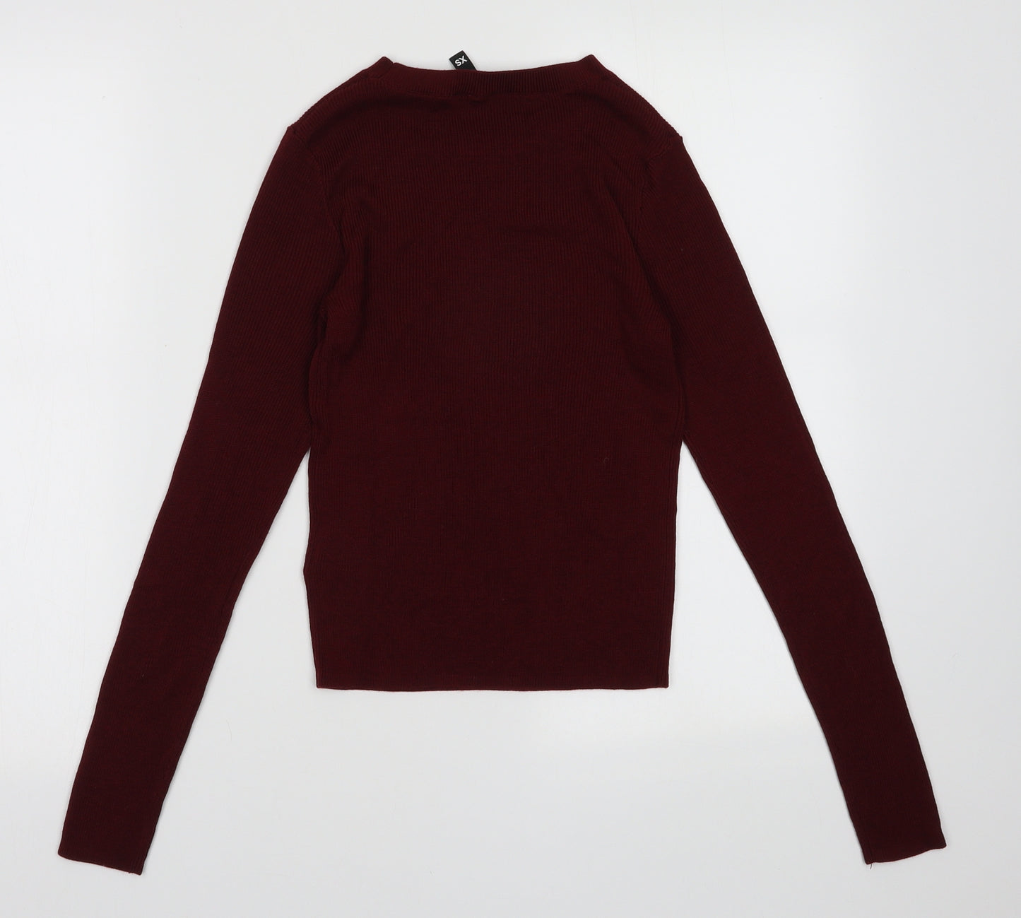 H&M Womens Red  Viscose Pullover Sweatshirt Size XS  Pullover