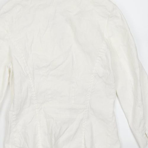 Marks and Spencer Womens White   Jacket Blazer Size 8  Button
