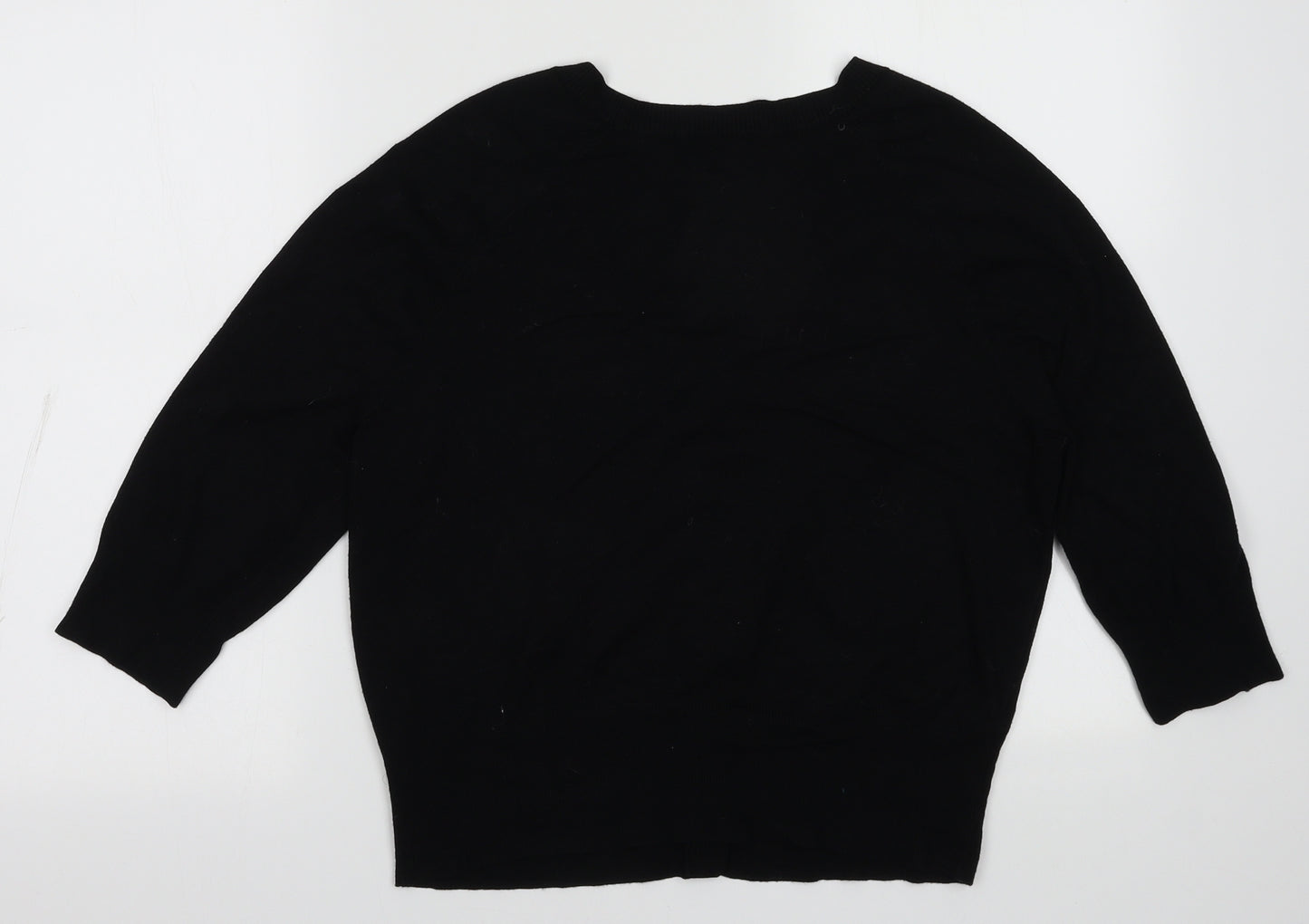 George Womens Black Collared  Viscose Cardigan Jumper Size 16