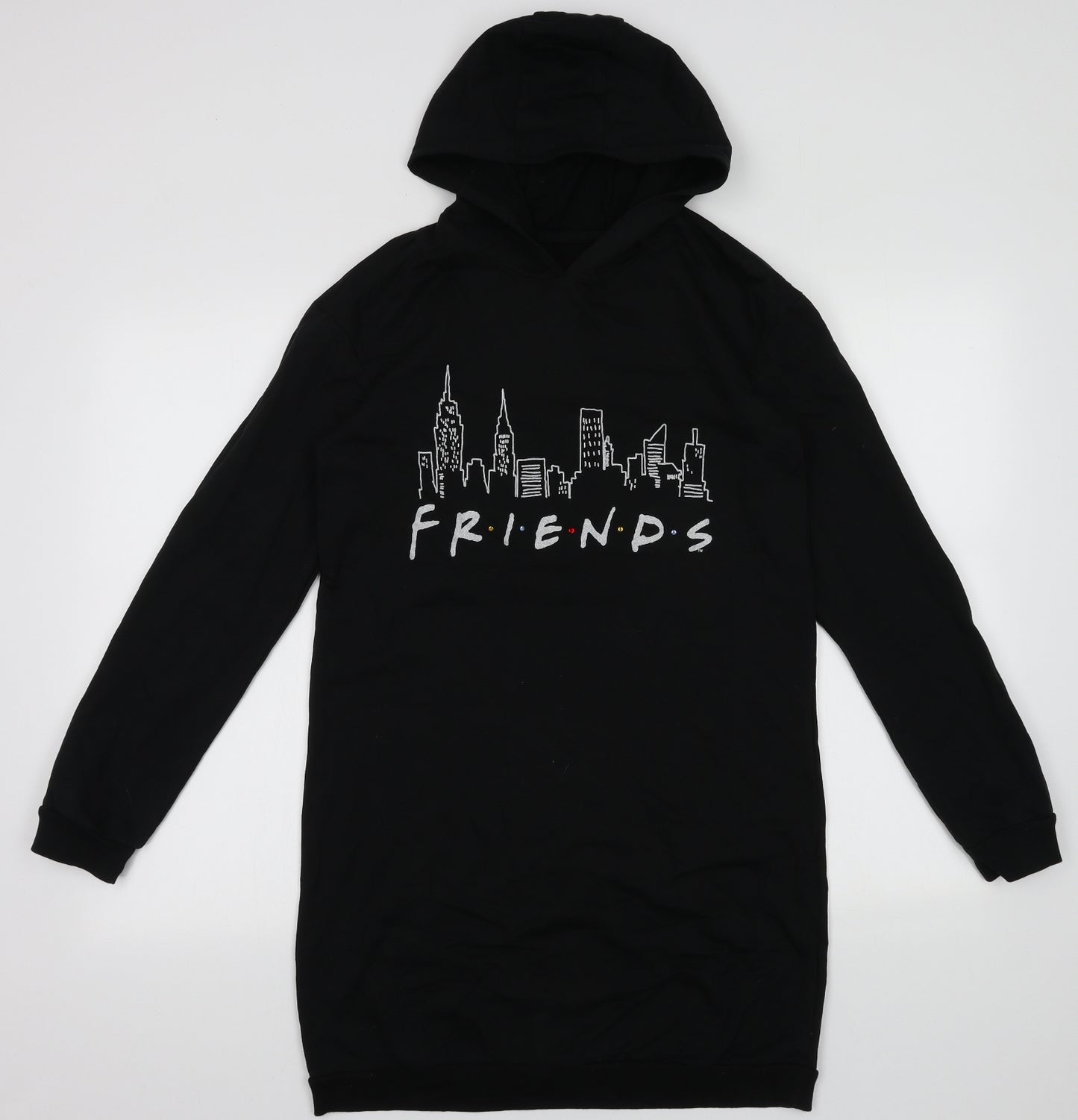 George Girls Black  Cotton Jumper Dress  Size 10-11 Years  Crew Neck Pullover - Friends