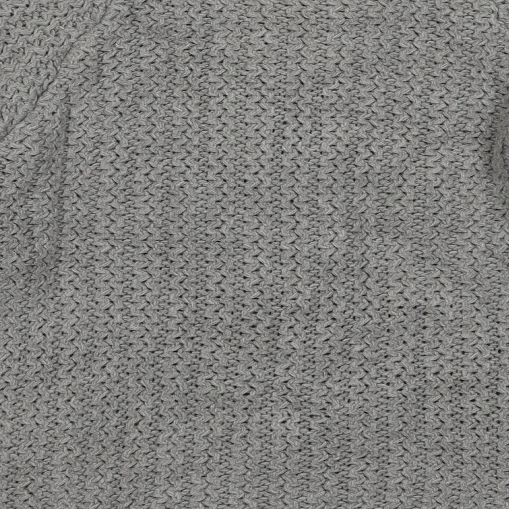 Heart &  Soul Womens Grey Crew Neck  Acrylic Cardigan Jumper Size 12