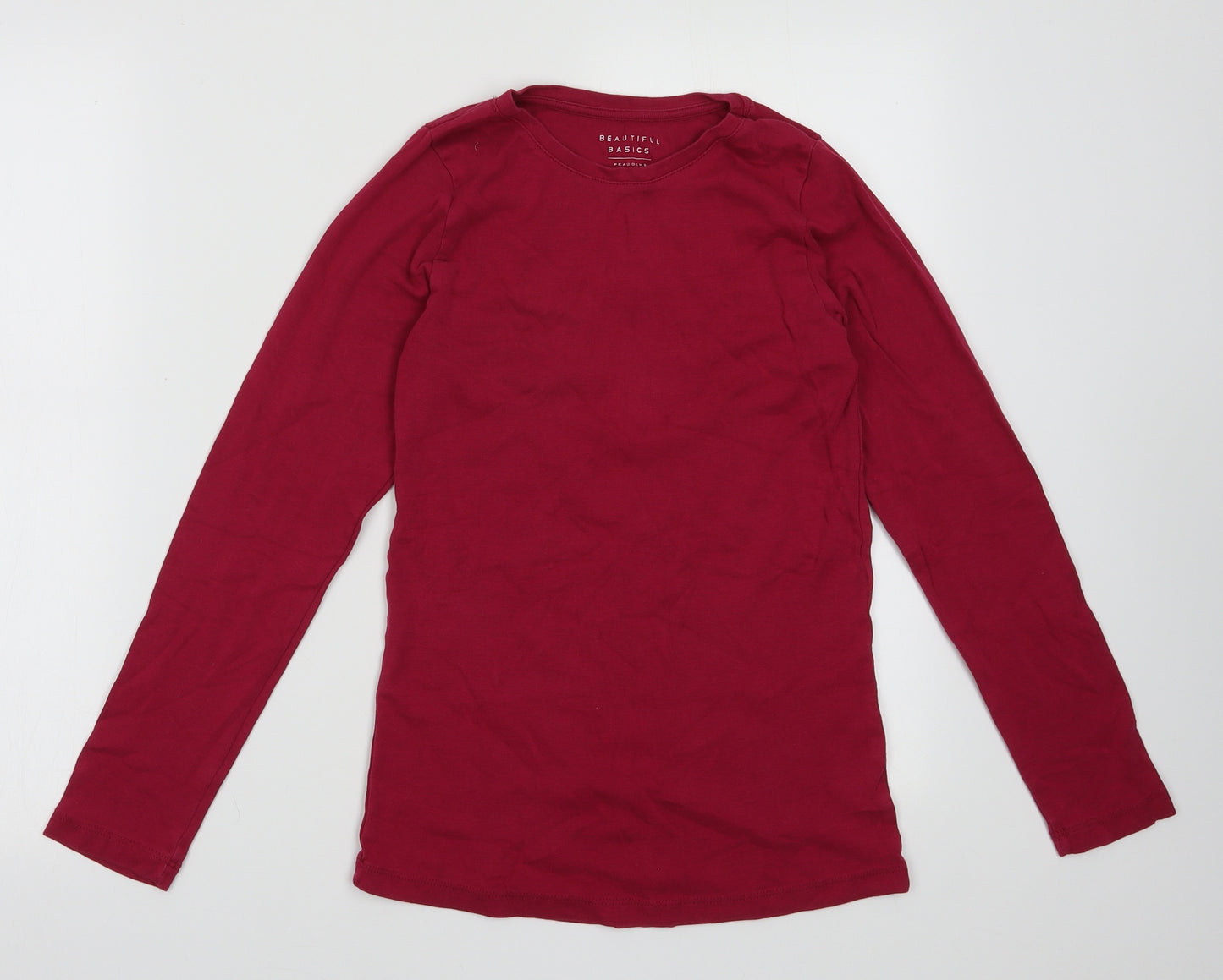 Peacocks Womens Purple  Cotton Pullover Sweatshirt Size 14  Pullover