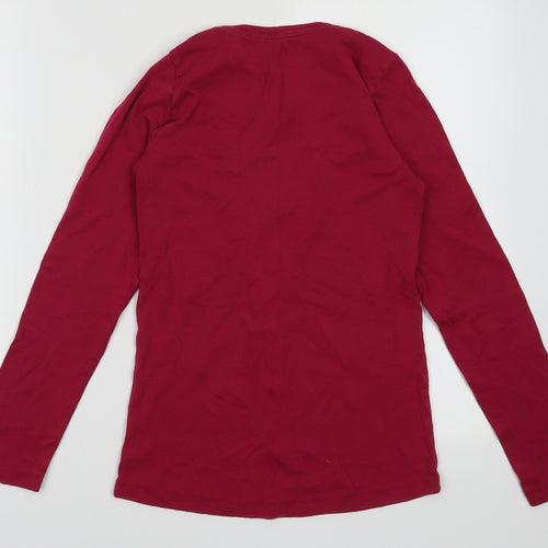 Peacocks Womens Purple  Cotton Pullover Sweatshirt Size 14  Pullover