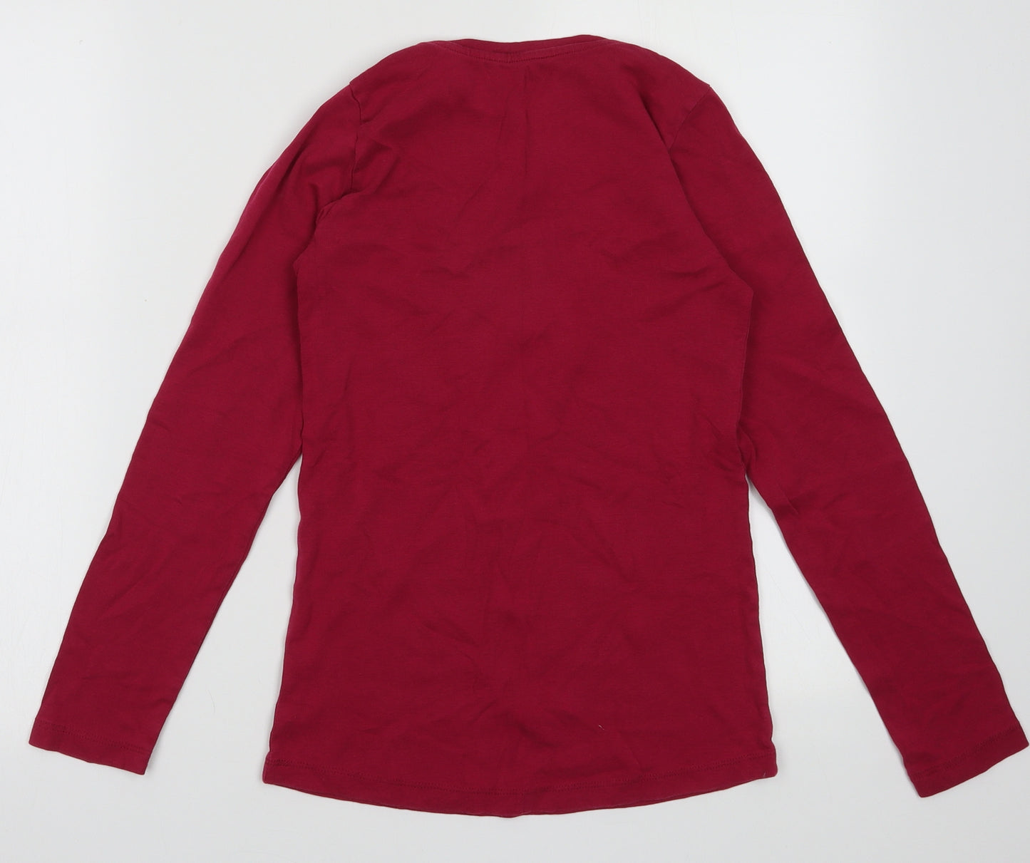 Peacocks Womens Purple  Cotton Pullover Sweatshirt Size 14  Pullover