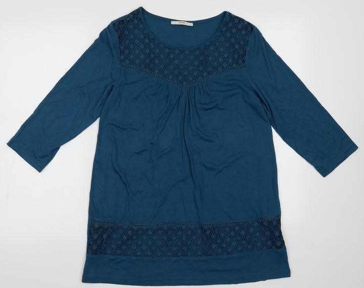 George Womens Blue Polyester Pullover Sweatshirt Size 12 Pullover