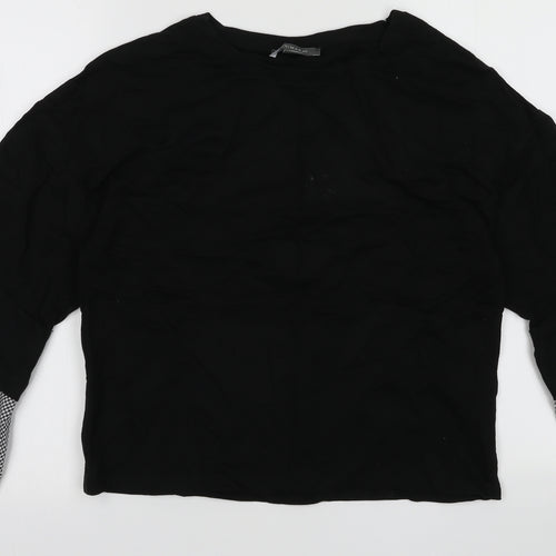 Primark Womens Black  Cotton Pullover Sweatshirt Size 12  Pullover