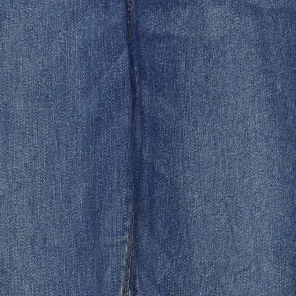 Primark Womens Blue  Cotton Skinny Jeans Size 18 L32 in Regular Button