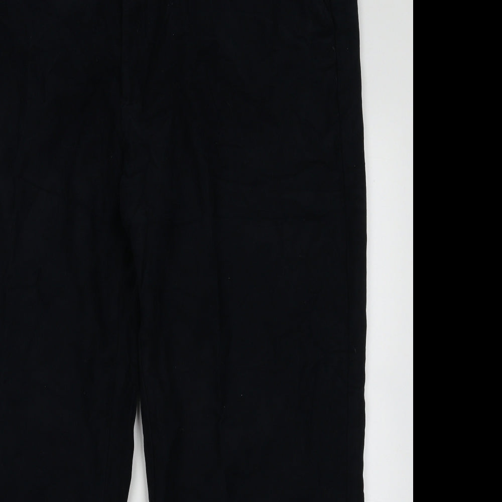 Marks and Spencer Mens Blue  Cotton Trousers  Size 44 L29 in Regular Button
