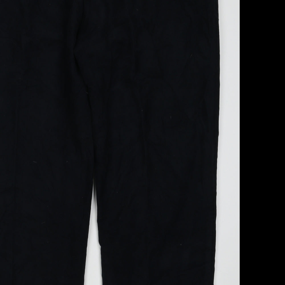 Marks and Spencer Mens Blue  Cotton Trousers  Size 44 L29 in Regular Button
