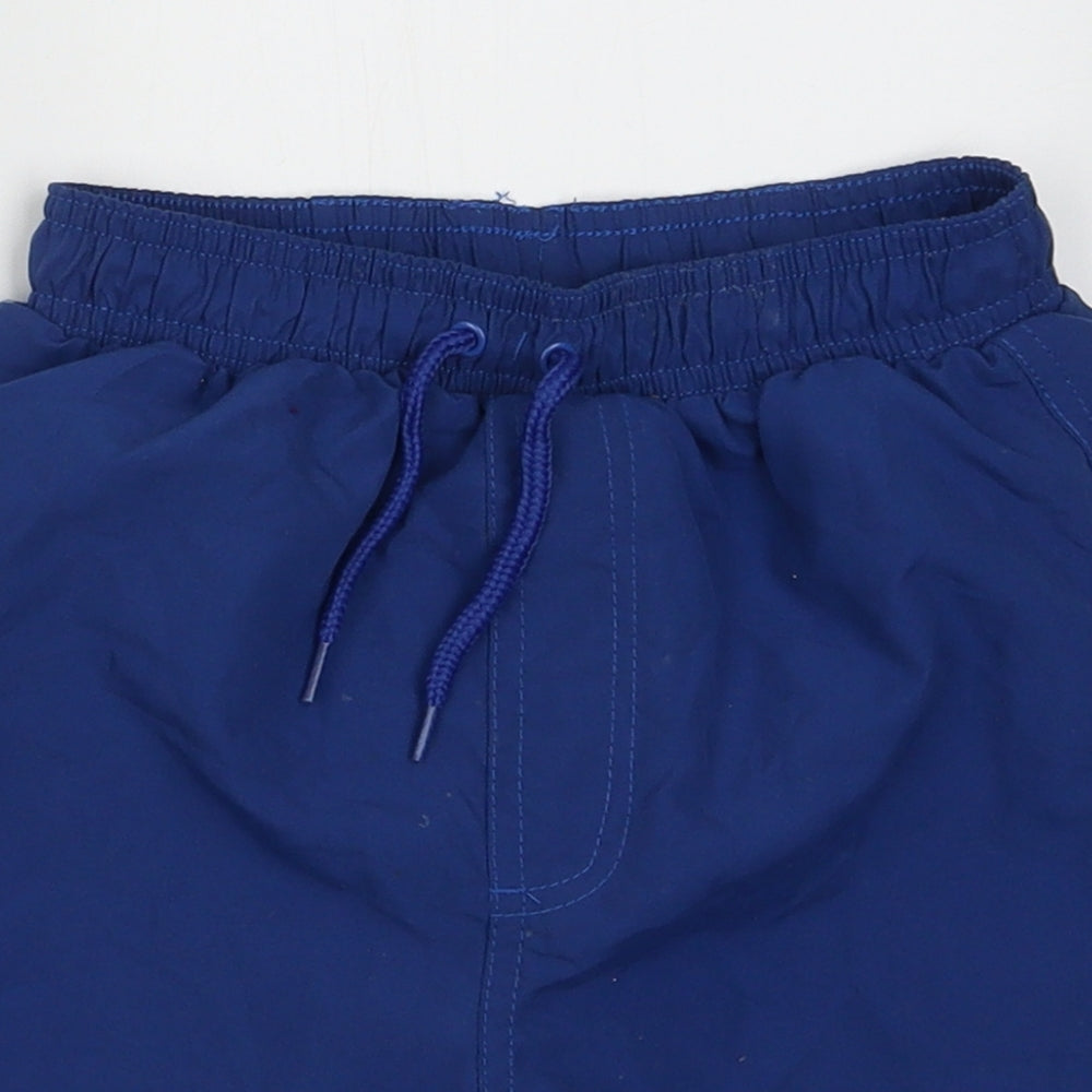 F&F Boys Blue  Polyester Sweat Shorts Size 7-8 Years  Regular Tie