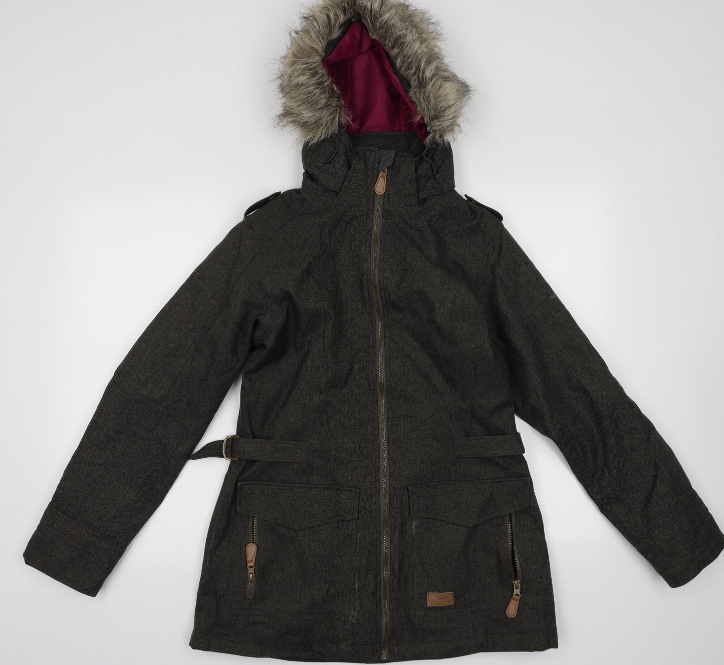 Trespass Womens Green   Overcoat Coat Size 10  Zip