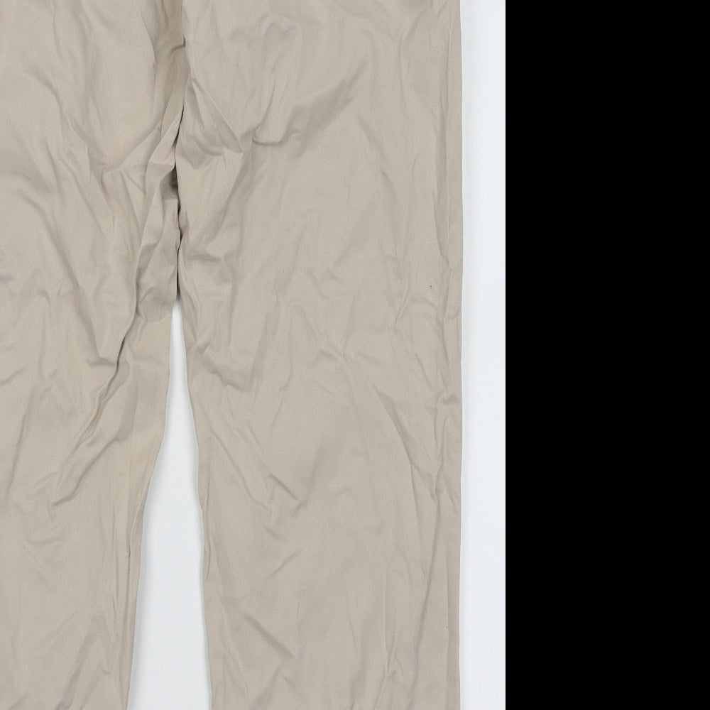 James Pringle Mens Beige  Cotton Chino Trousers Size 34 L29 in Regular Button