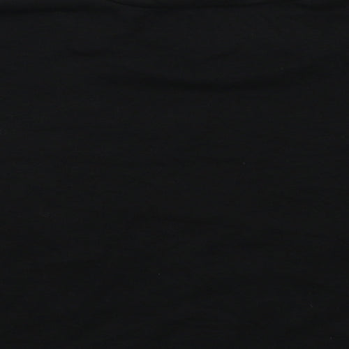 SheIn Womens Black  Cotton Cropped T-Shirt Size S Crew Neck - California
