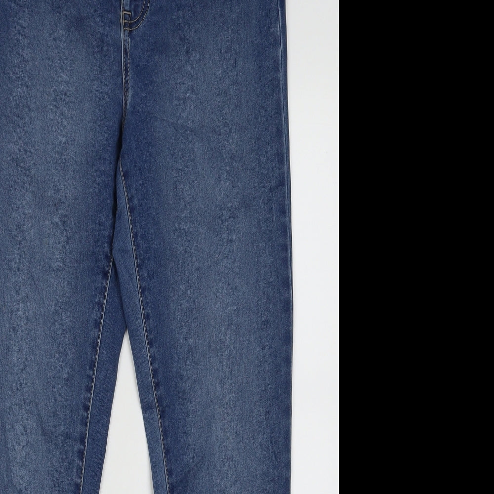 Nutmeg Womens Blue  Cotton Skinny Jeans Size 14 L30 in Regular Button