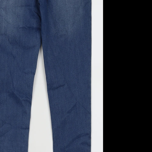 Nutmeg Womens Blue  Cotton Skinny Jeans Size 14 L30 in Regular Button