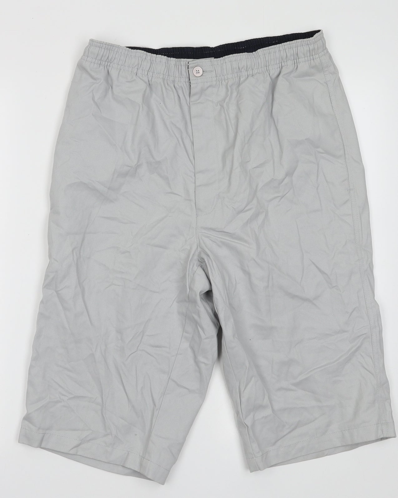 Preworn Mens Grey  Cotton Sweat Shorts Size 32 L14 in Regular Tie