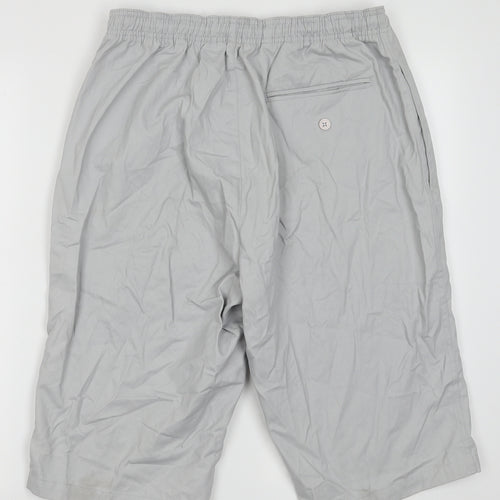 Preworn Mens Grey  Cotton Sweat Shorts Size 32 L14 in Regular Tie