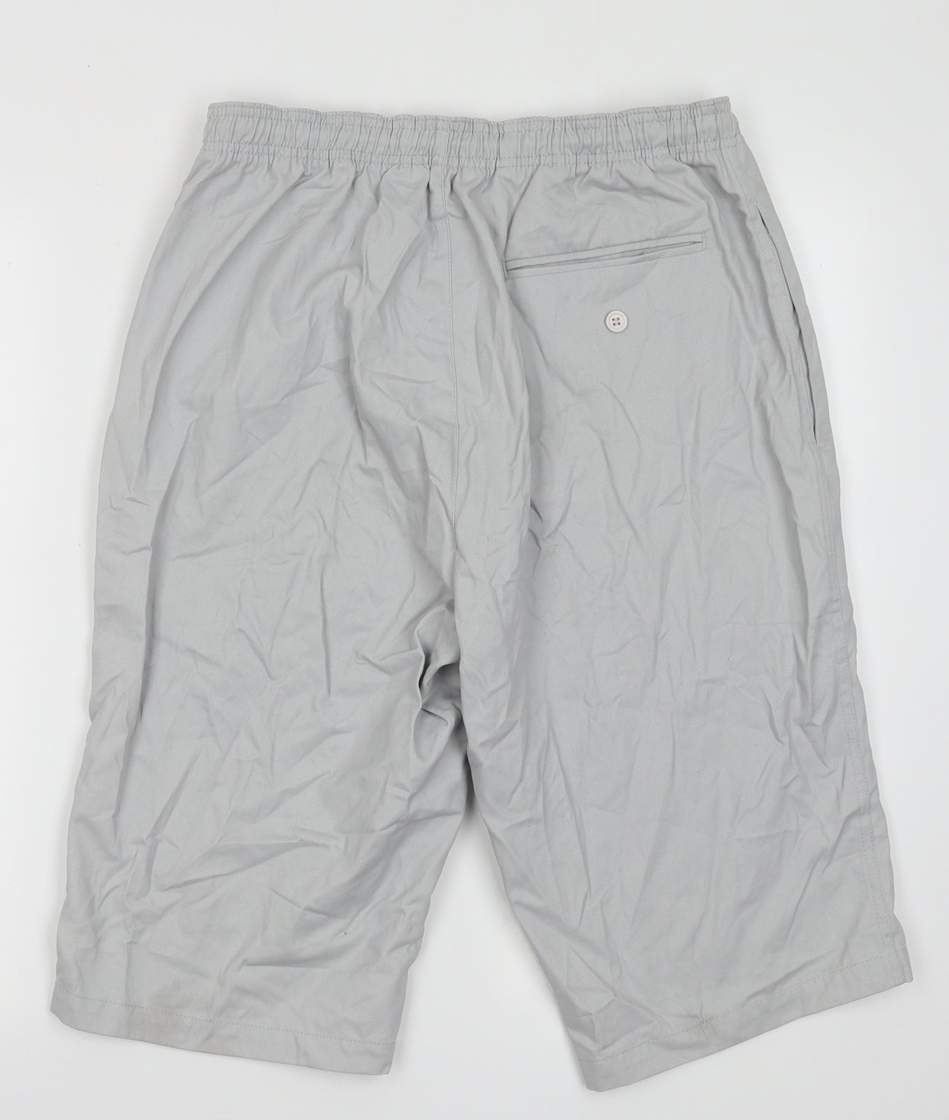 Preworn Mens Grey  Cotton Sweat Shorts Size 32 L14 in Regular Tie