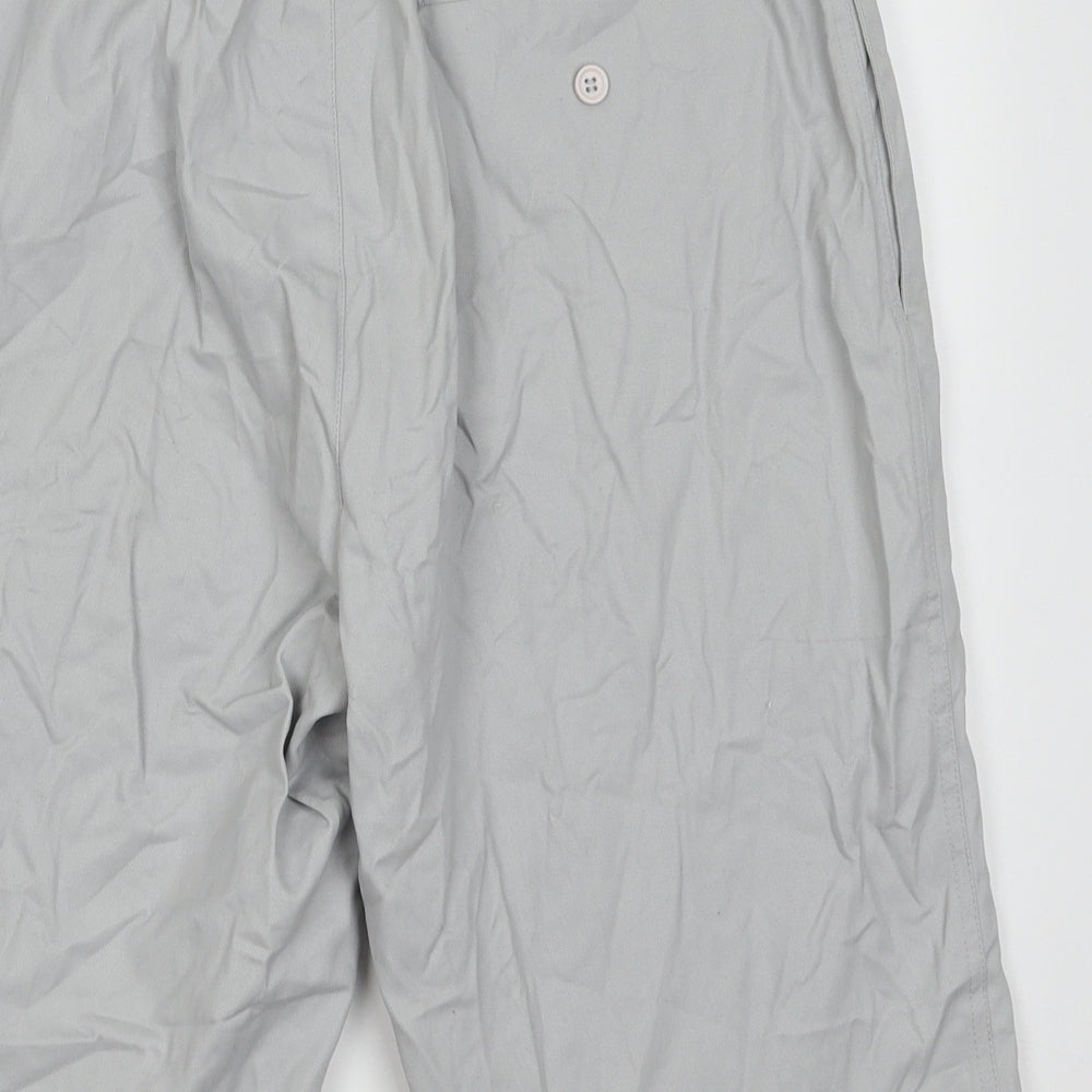Preworn Mens Grey  Cotton Sweat Shorts Size 32 L14 in Regular Tie