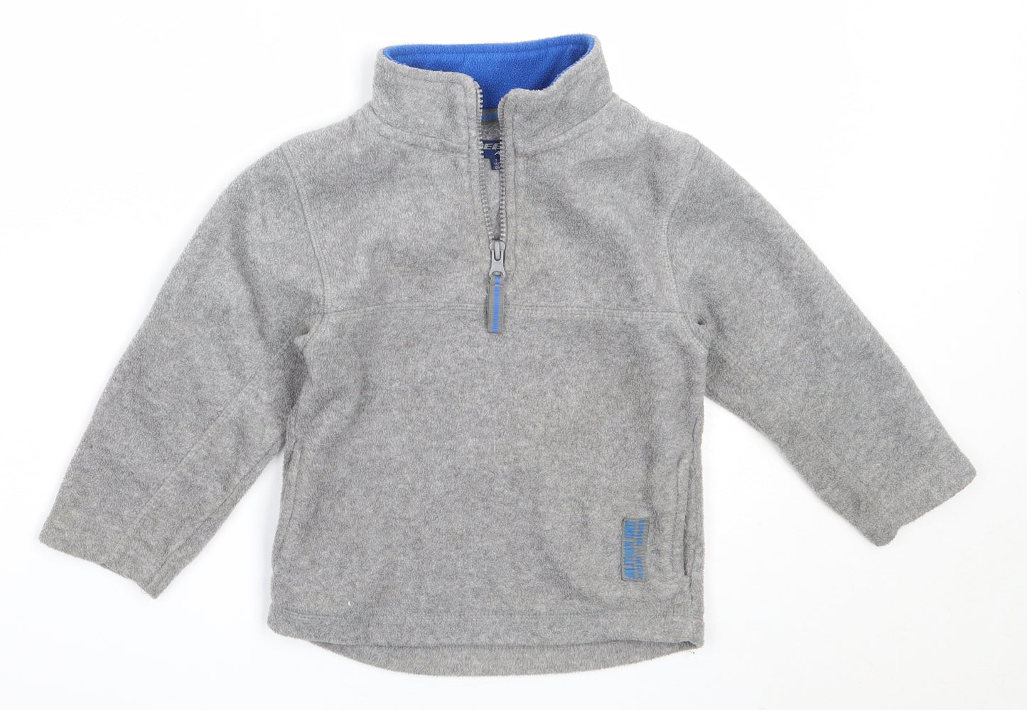 Rebel Boys Grey  Polyester Henley Sweatshirt Size 3-4 Years